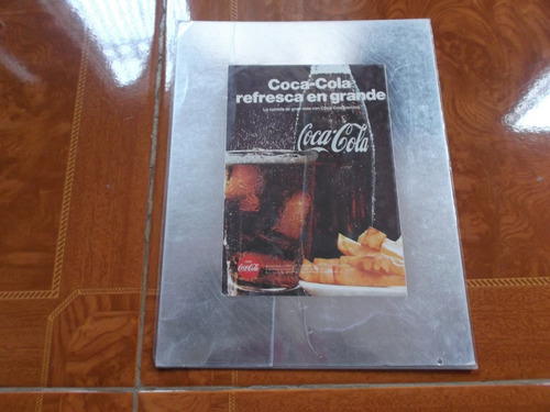 Antiguo Bonito Raro Anuncio De Coca-cola Año 1970s.