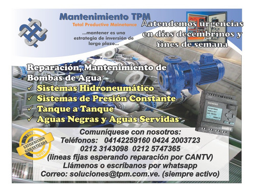 Imagen 1 de 9 de Reparación De Bombas De Agua, Hidroneumático