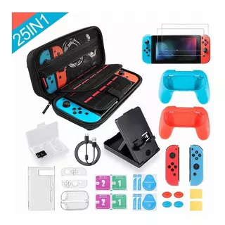 Kit De Estuche Y Accesorios Para Nintendo Switch 25 En 1