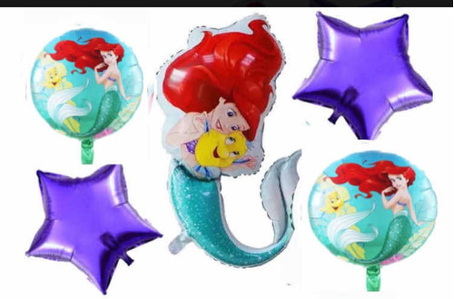 Set Globos Sirenita Ariel