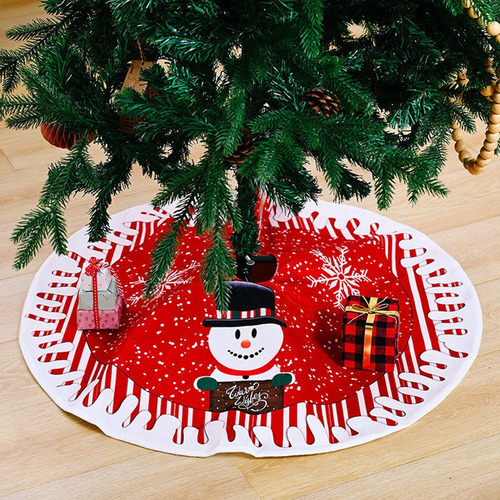 Falda De Árbol De Navidad T7 Con Tapa De Papá Noel Con Base