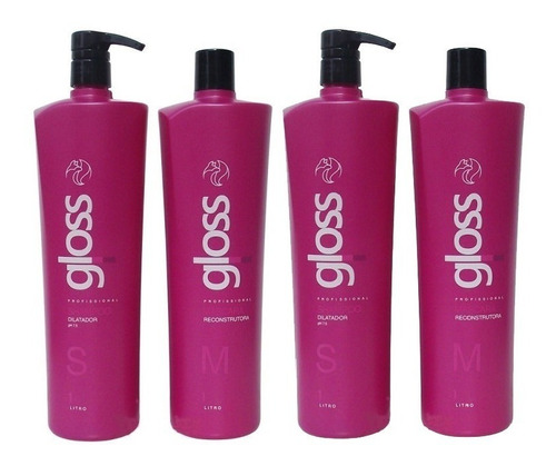 Combo 2 Kits Progressiva Fox Gloss - Kit 2x1000ml