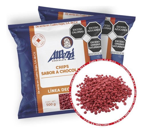 Chispas De Chocolate Color Rojo Alpezzi 1  Kg.