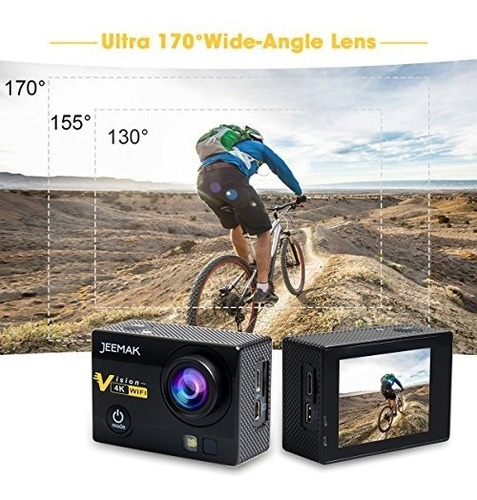 Camara Jeemak Act74r 4k 16mp Wifi Waterproof