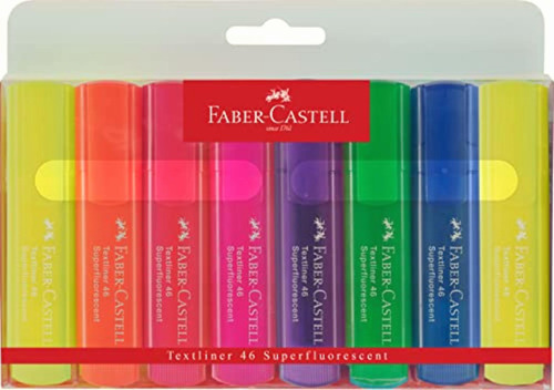 Faber-castell Juego De Resaltadores Fluorescentes, 8