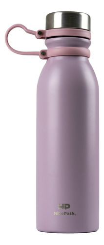 Termo De Acero Inoxidable 600 Ml Vaso Botella Portátil Color Rosa