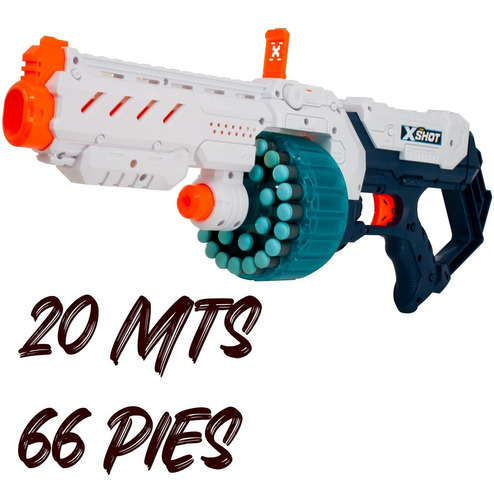 Imagen 5 de 10 de Ametralladora Lanza Dardos X-shot Turbo Fire 20mts + 48 Dard