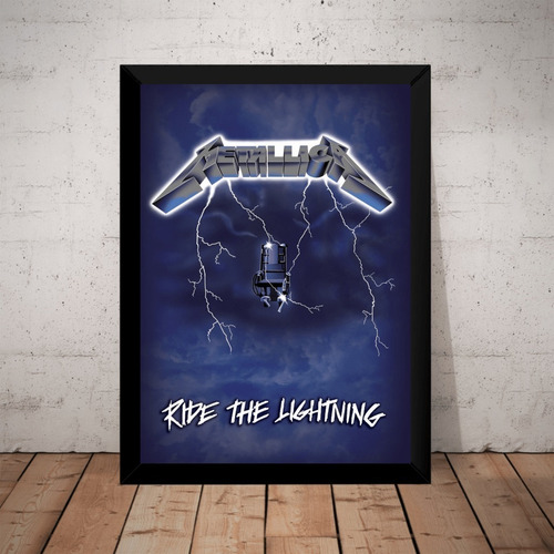 Quadro Metallica Ride The Lightning Poster Moldura