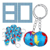 Comprar Junkin 80 Pcs Llaveros Del Globo Del Día De La Tierra Llaver
