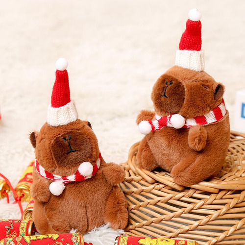 G Muñeca De Navidad Capybara De Peluche Lindo Llavero
