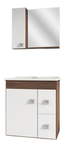 Mueble De Baño Incluye Bacha Y Espejo Con Estante