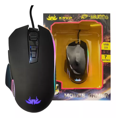 Mouse Gamer RGB 7 Botôes c/Fio - KP-MU007 - Freeway Atacado