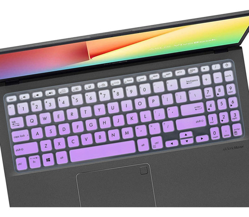 Funda Teclado Para Asus Vivobook Diseño Laptop Color Morado