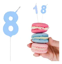 Comprar Vela Número Para Torta Cumpleaños Celeste Número A Elección