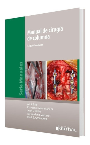 Baaj/vacaro/greenberg Manual De Cirugía Columna 2ed/2018 Env