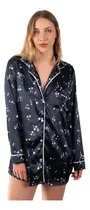 Comprar Pijama Camison Saten Mujer Suave Largo Ropa Para Dormir Dama
