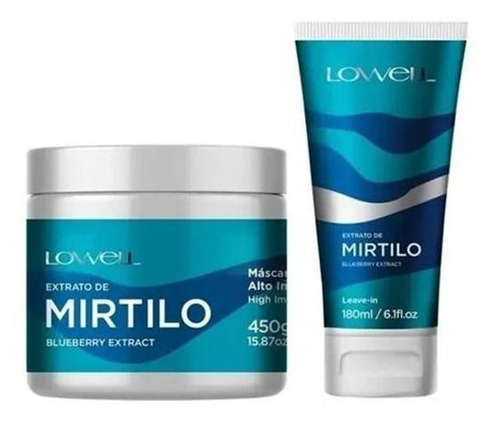 Kit Máscara Mirtilo 450g + Leave-in 180ml Lowell