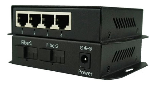 2f4e Fibra Poe Conmutador Ethernet Rapido 2 Modo Unico 4 Red