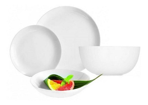 Set 19 Piezas Luminarc Diwali Blanco Platos Ensaladera Cuota