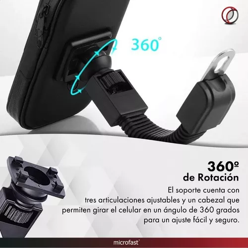 Soporte Movil Moto Impermeable Soporte Movil Bicicleta Universal  360°Rotación A