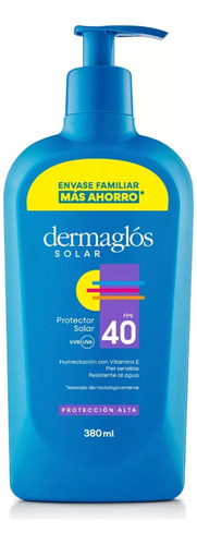 Dermaglos Protector Solar Fps 40 Emulsion X380ml Familiar