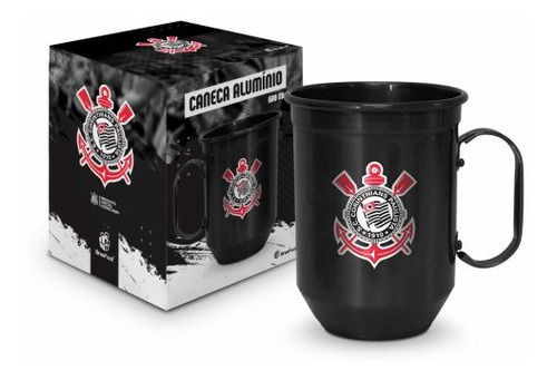 Caneca Alumínio Corinthians Copo Térmico Timão Oficial