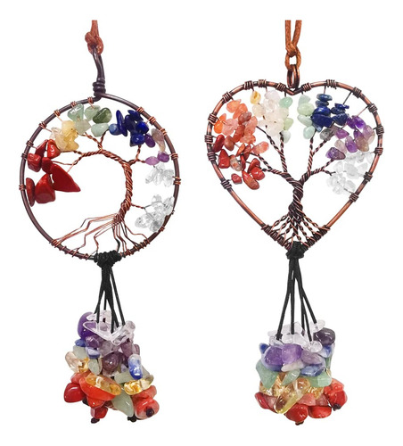 Accesorios Colgantes De Espejo Árbol De La Vida 7 Chakras
