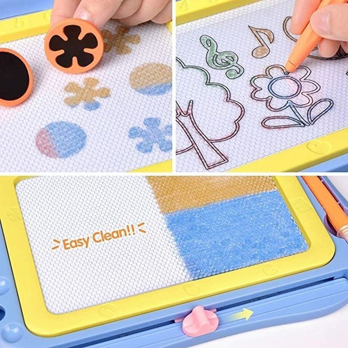 Tablero De Dibujo Magnético For Niños, Colorido Borrable
