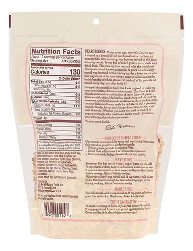 Muesli De Frutas Y Semillas Bob's Red Mill, 14 Onzas