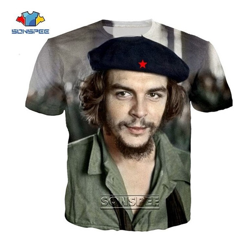 Playera Che Guevara Graffiti Impresión 3d Playera Para Hombr