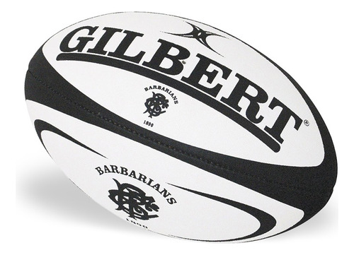 Mini Pelota Gilbert Barbarians Rugby Color Blanco