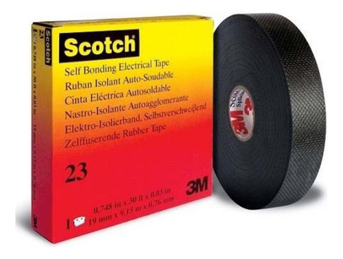 Cinta Electrica De Goma Auto Soldable Scotch 23 19mm 3m