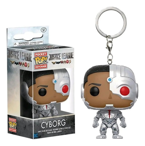 Llavero Funko Pop Keychain Justice League Cyborg