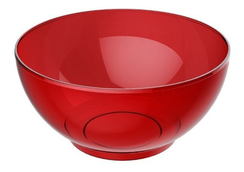 Ensaladera Bowl 23cm De Acrílico Rojo Libre Bpa