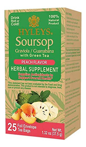 Hyleys Tea Wellness - Guanbana Natural Con Sabor A Melocotn