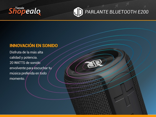 Imagen 3 de 8 de Parlante Portatil Bluetooth Inalambrico Jd E200 20w Rms Cta*