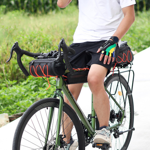 Bolsa De Guidão Para Bike Com Porta Celular Cor Preto