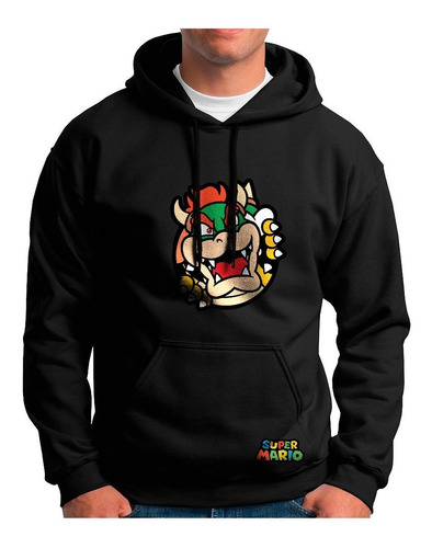 Buzo Saco Con Capota Bowser Mario Bros Nintendo Hoodie Hombr