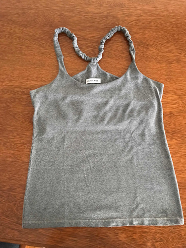 Musculosa Remera Gris Tira Mujer Talle S Janet Wise