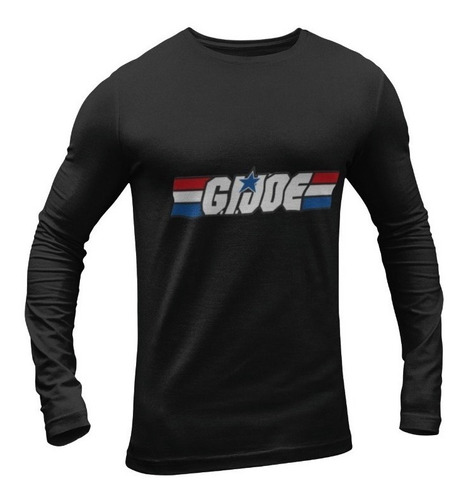 Polera Manga Larga Gi Joe Cobra Logo Estampado Algodon