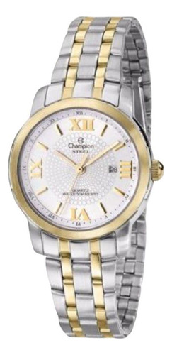 Relógio Champion Feminino Pulseira Bicolor Cn28192s