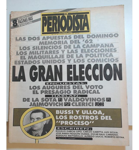 Revista El Periodista 156 Año 3 Fecha 10 De Septiembre 1987