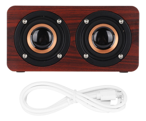 Alto-falante Bluetooth De Madeira Subwoofer Sem Fio Retro Au