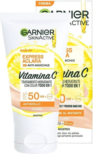 Crema Facial Garnier Express Todo En Uno Tono Claro 40 Gr