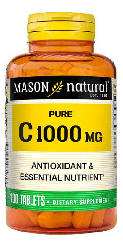 Vitamina C 1000mg Refuerza Sistema Inmunológico 100tabletas