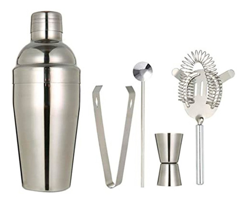 Set Barman Coctelera Acero Inox Kit Bartender Tragos 6 Cuota