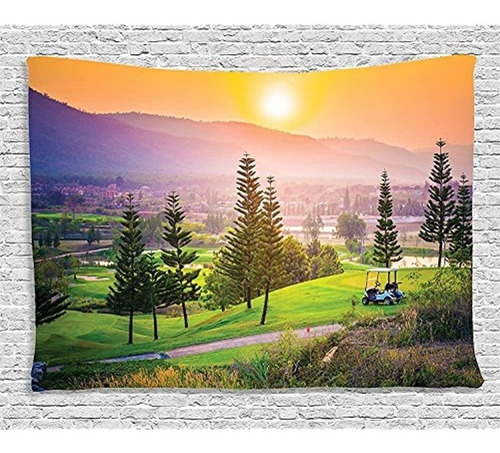 Granja Casa Tapiceria Por Ambesonne Vibrante Golf Resort Pa