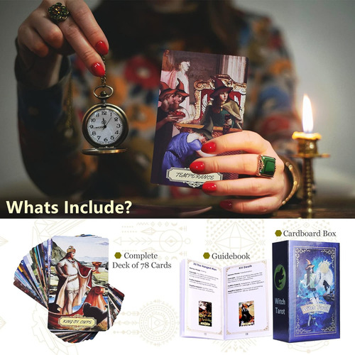Witch Tarot Diseño Unico Impermeables Brillo Holografico