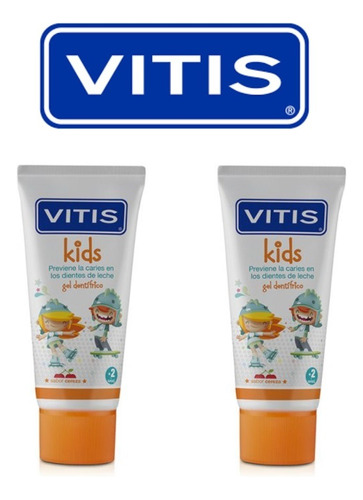 Pasta Dental Gel Vitis Kids Pack X2  Unidades