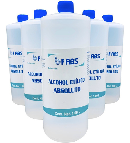 Alcohol Absoluto 99.99 G.l. R.a. A.c.s. Etanol Caja 6 L.